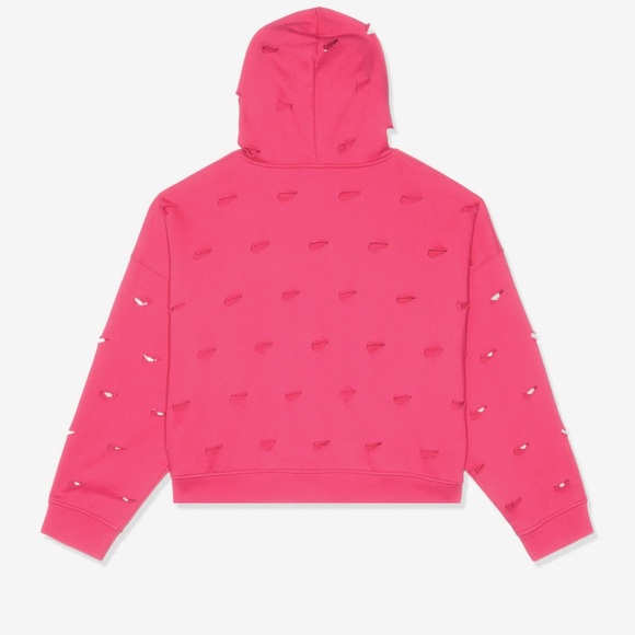 Nike x Jacquemus Cutout Swoosh Hoodie in Watermelon - Picture 2 of 11